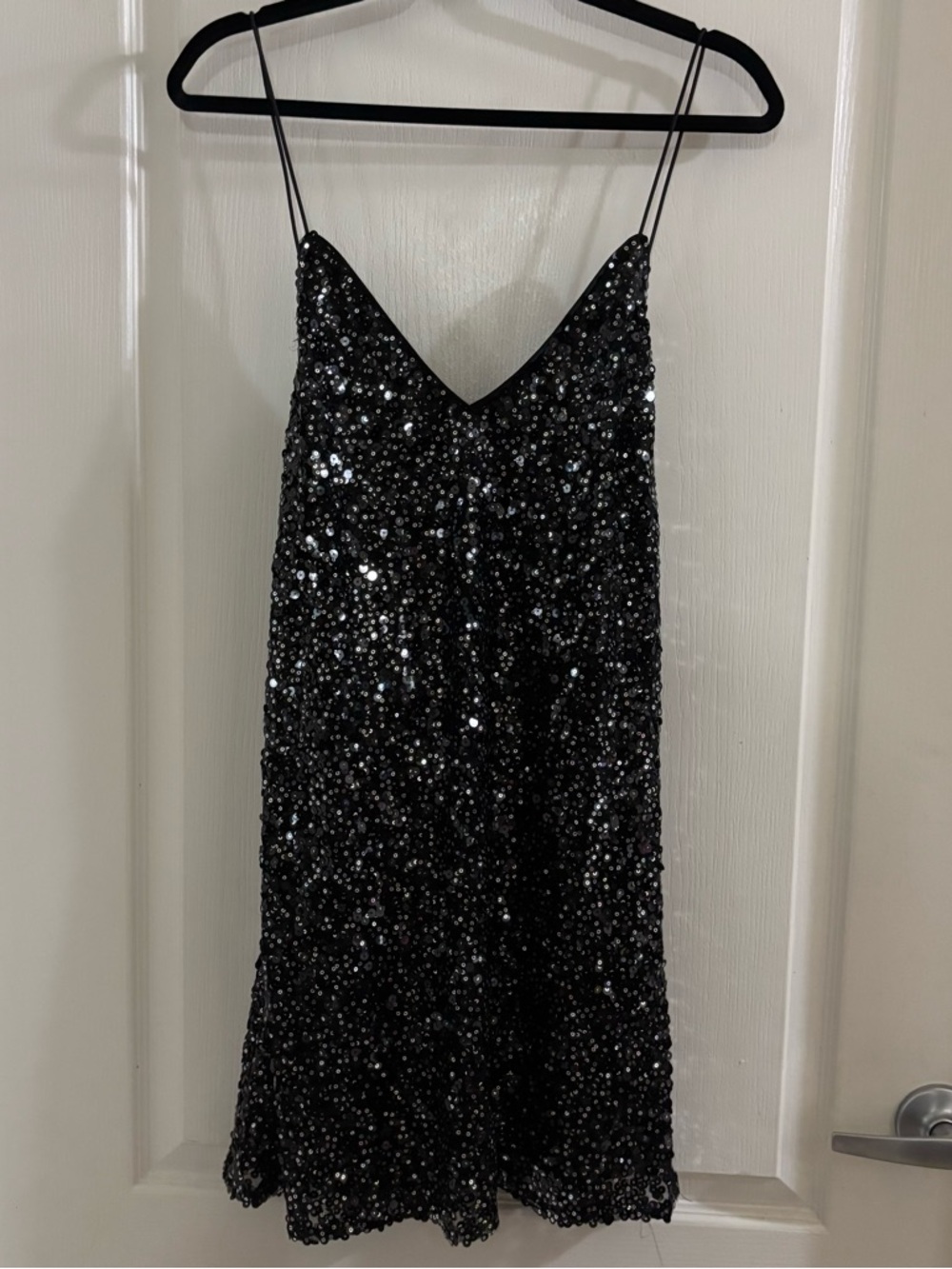 Lulu's Black Sequin Mini Dress